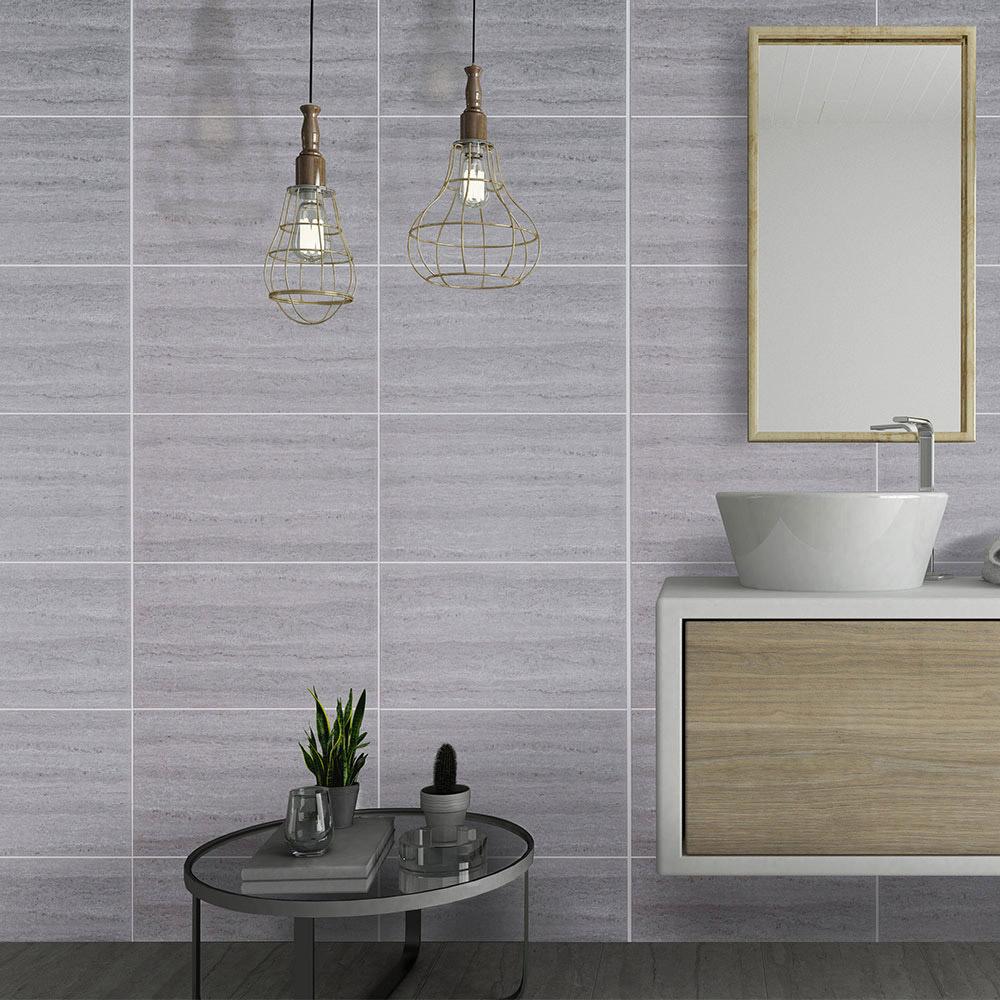 Grey Matt Angus Tile Effect 50cm Wall Panel - Image 3