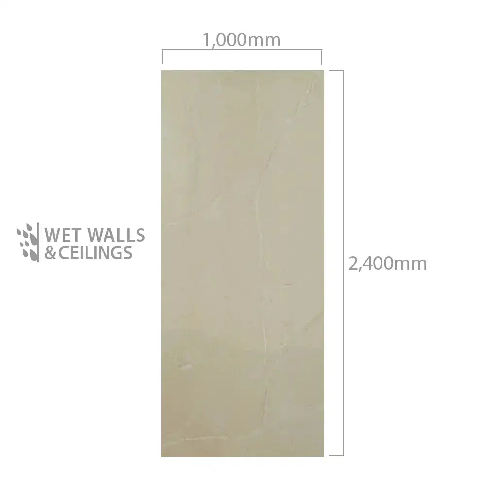 Beige Carrara Supergloss 1m Solid Core Wall Panel - Image 2