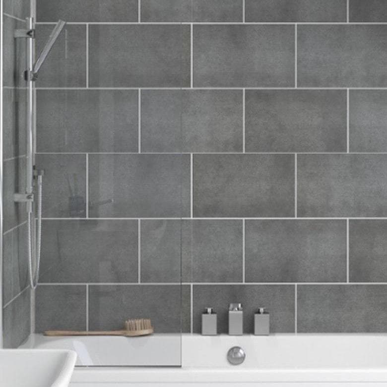 Dark Grey Stone Tile Effect Wall Packs