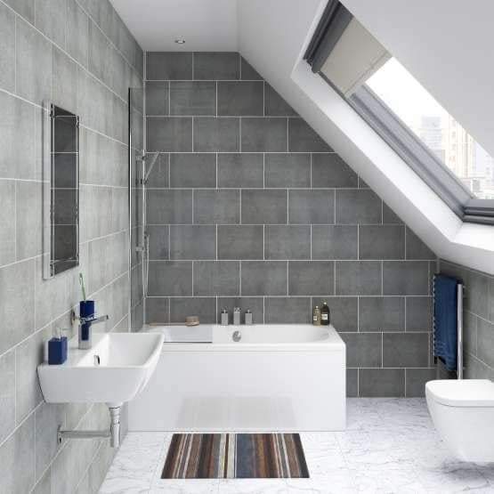Dark Grey Stone Tile Effect Wall Packs - Image 2