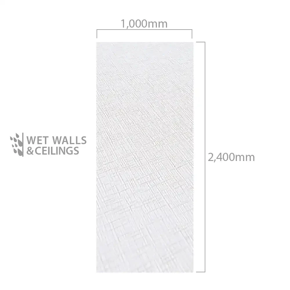 Frosty White Textured Matt 1m Solid Core Wall Panel - Image 2