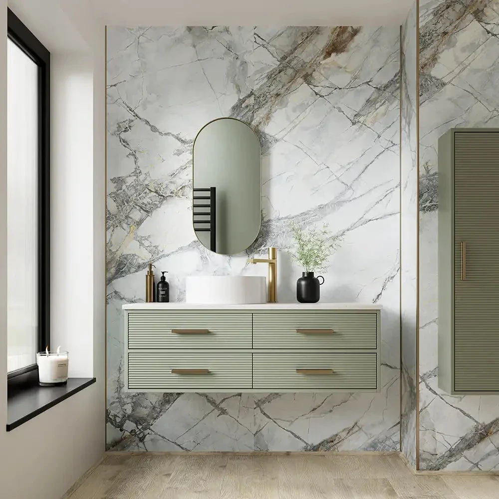 Fuji Matt 950mm Solid Core Aqua Wall Panel