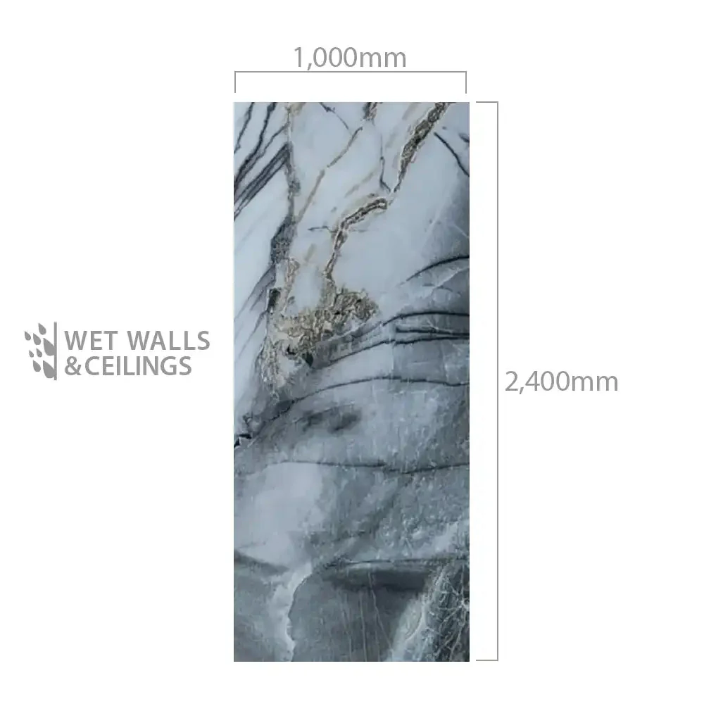 Marbella Supergloss 1m Solid Core Wall Panel - Image 2
