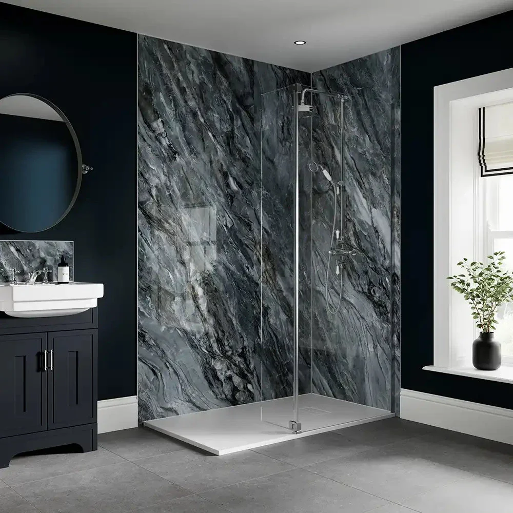 Monsoon Gloss 950mm Solid Core Aqua Wall Panel
