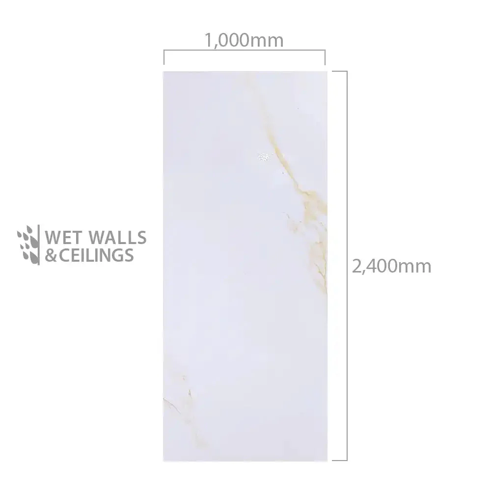 Oro Bianco Supergloss 1m Solid Core Wall Panel - Image 2