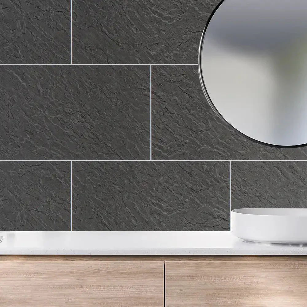 Riven Slate Tile Grout Line 1m Wall Panel