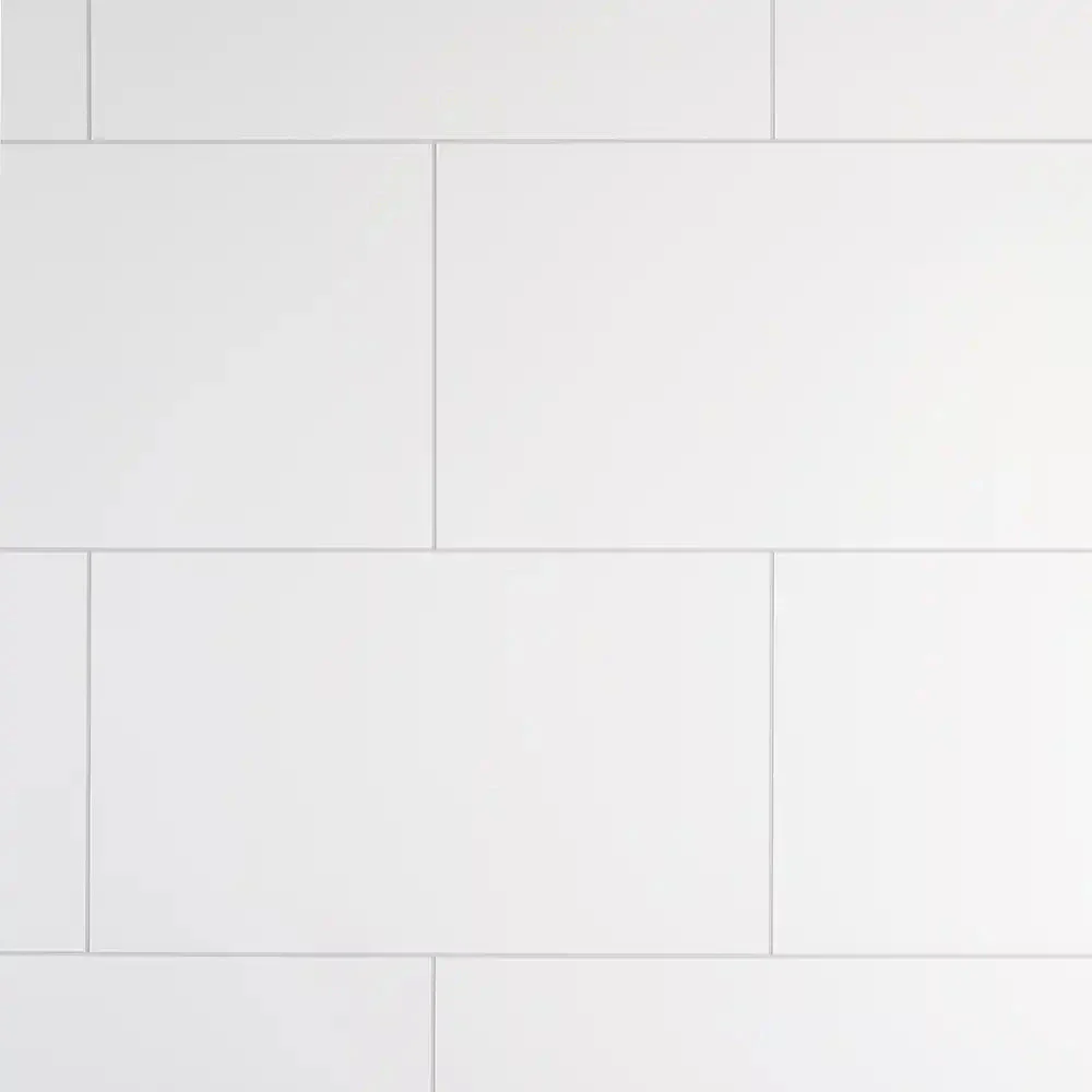 White Tile Grout Line 1m Wall Panel - Image 2